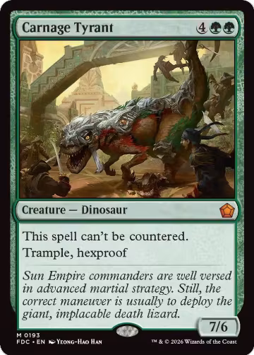 Carnage Tyrant (193), Commander: Foundations — Magic card price