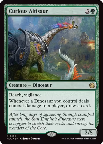 Curious Altisaur (198), Commander: Foundations — Magic card price