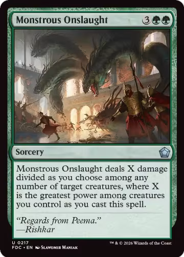 Monstrous Onslaught (217), Commander: Foundations — Magic card price