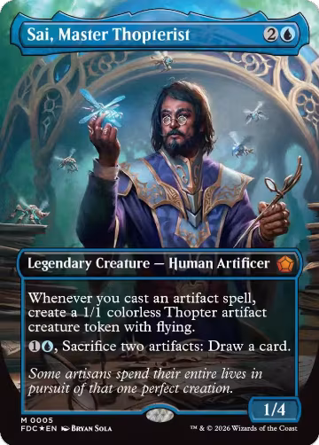 Sai, Master Thopterist (Borderless) (5), Commander: Foundations — Magic card price