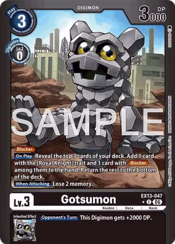 Gotsumon (Limited Foil) (EX13-047 C), Chivalrous XIII — Digimon card price