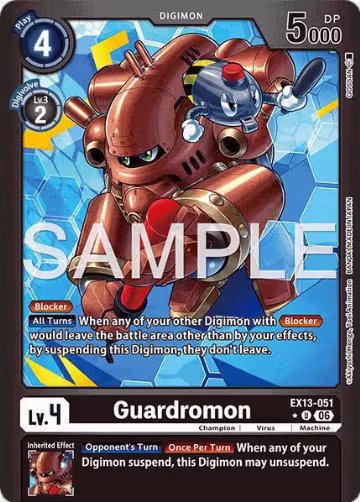 Guardromon (Limited Foil) (EX13-051 U), Chivalrous XIII — Digimon card price