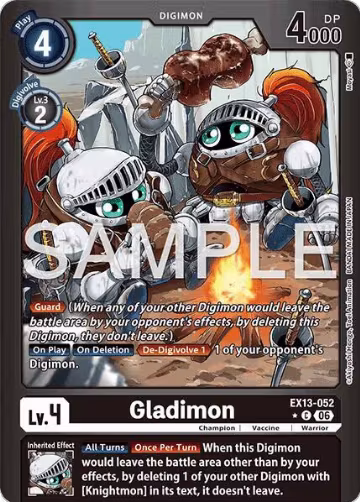 Gladimon (Limited Foil) (EX13-052 C), Chivalrous XIII — Digimon card price