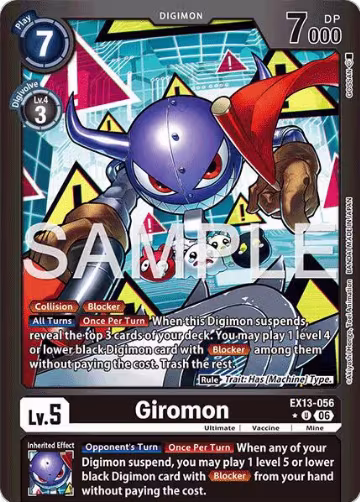 Giromon (Limited Foil) (EX13-056 U), Chivalrous XIII — Digimon card price