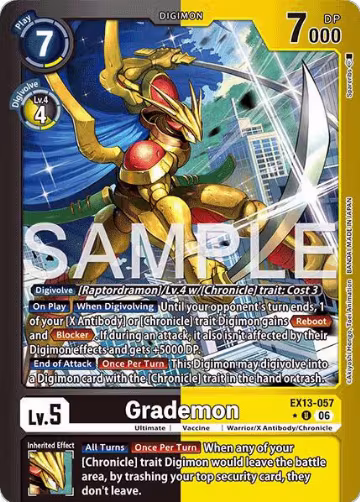 Grademon (Limited Foil) (EX13-057 U), Chivalrous XIII — Digimon card price