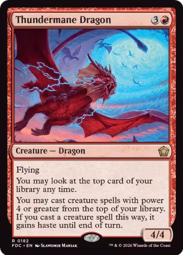 Thundermane Dragon (182), Commander: Foundations — Magic card price