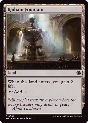 Radiant Fountain (308), Commander: Foundations — Magic card price