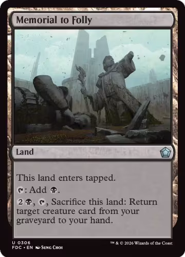 Memorial to Folly (306), Commander: Foundations — Magic card price
