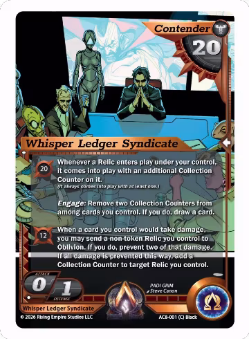 Whisper Ledger Syndicate (AC8-001 (C)), Nexus of Power — Alpha Clash card price