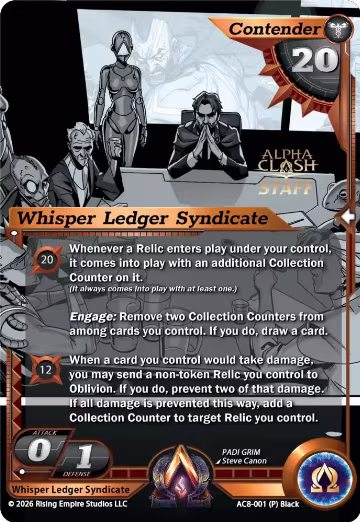 Whisper Ledger Syndicate (Staff P) (AC8-001 (P)), Nexus of Power — Alpha Clash card price