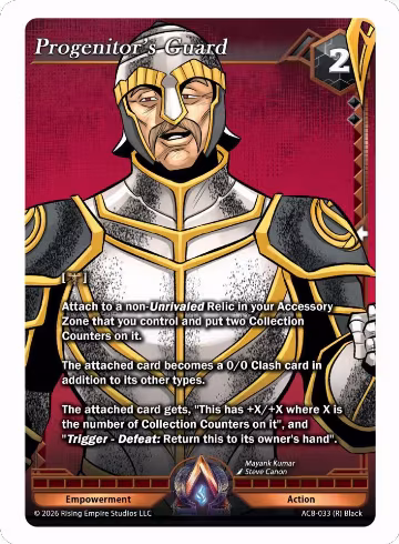 Progenitor's Guard (AC8-033 (R)), Nexus of Power — Alpha Clash card price