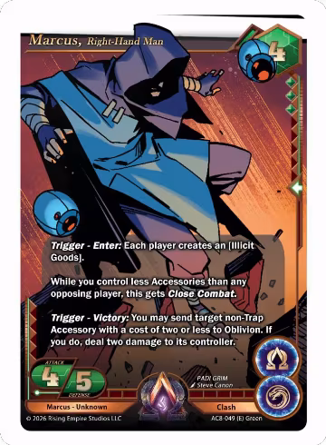 Marcus, Right-Hand Man (AC8-049 (E)), Nexus of Power — Alpha Clash card price