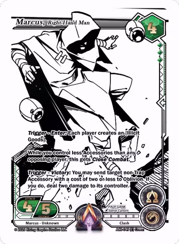 Marcus, Right-Hand Man (Ink) (AC8-049 (E)), Nexus of Power — Alpha Clash card price