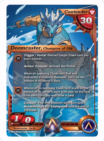 Doomcaster, Champion of Old (AC8-144 (C)), Nexus of Power — Alpha Clash card price