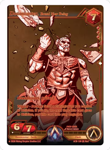 Doomcaster, Brutal New Being (Gold) (AC8-158 (R)), Nexus of Power — Alpha Clash card price