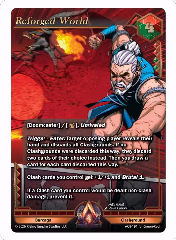Reforged World (L) (AC8-191 (L)), Nexus of Power — Alpha Clash card price