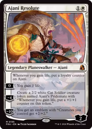 Ajani Resolute (195), Promo Pack: Reality Fracture — Magic card price