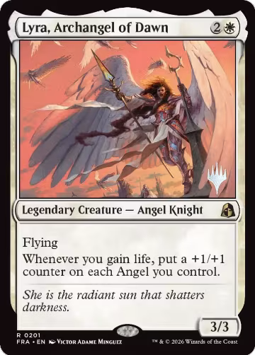 Lyra, Archangel of Dawn (201), Promo Pack: Reality Fracture — Magic card price
