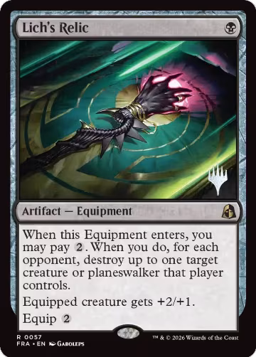 Lich's Relic (57), Promo Pack: Reality Fracture — Magic card price