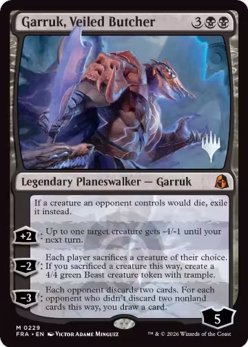 Garruk, Veiled Butcher (229), Promo Pack: Reality Fracture — Magic card price