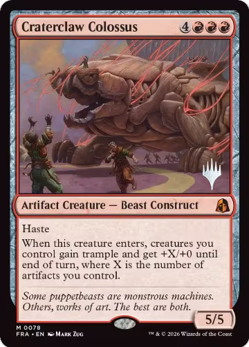 Craterclaw Colossus (78), Promo Pack: Reality Fracture — Magic card price
