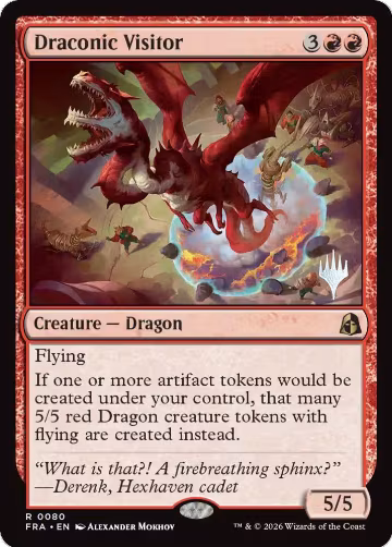 Draconic Visitor (80), Promo Pack: Reality Fracture — Magic card price