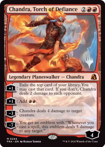 Chandra, Torch of Defiance (244), Promo Pack: Reality Fracture — Magic card price
