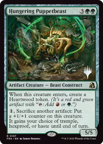Hungering Puppetbeast (107), Promo Pack: Reality Fracture — Magic card price