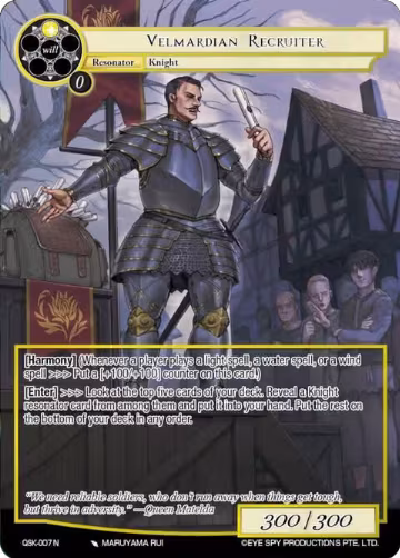 Velmardian Recruiter (QSK-007 N), The Quest of the Seven Keys — Force of Will card price