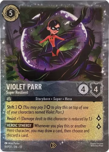 Violet Parr - Super Resilient (19), Disney Lorcana Promo Cards — Lorcana card price