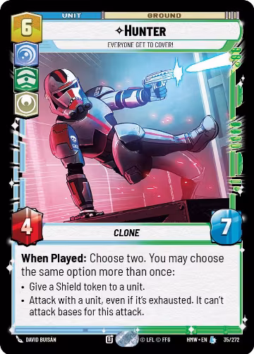 Hunter - Everyone Get to Cover! (35/272), Homeworlds — Star Wars card price