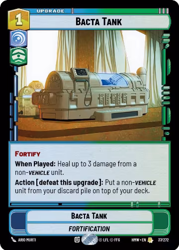 Bacta Tank (37/272), Homeworlds — Star Wars card price