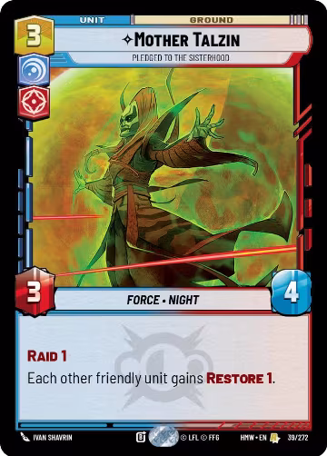 Mother Talzin - Pledged to the Sisterhood (39/272), Homeworlds — Star Wars card price