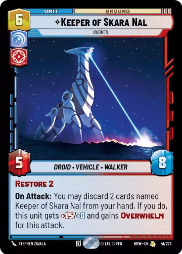 Keeper of Skara Nal - Awoken (41/272), Homeworlds — Star Wars card price