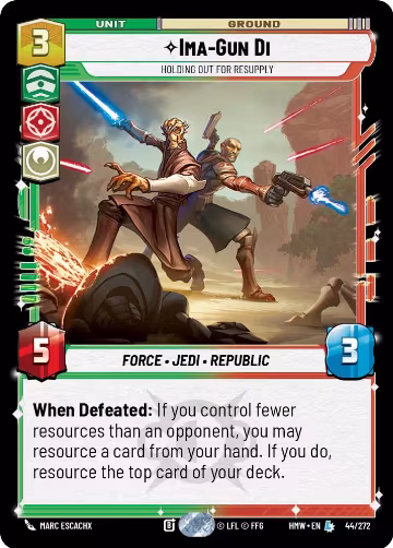 Ima-Gun Di - Holding Out For Resupply (44/272), Homeworlds — Star Wars card price