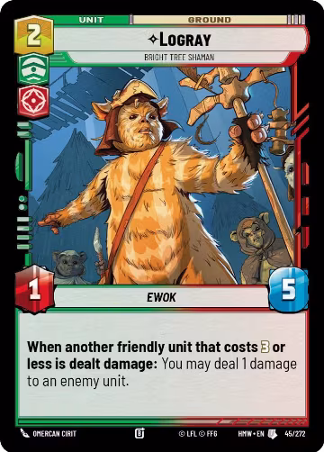 Logray - Bright Tree Shaman (45/272), Homeworlds — Star Wars card price
