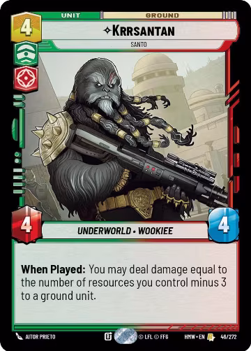 Krrsantan - Santo (46/272), Homeworlds — Star Wars card price