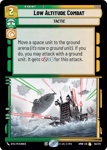 Low Altitude Combat (50/272), Homeworlds — Star Wars card price