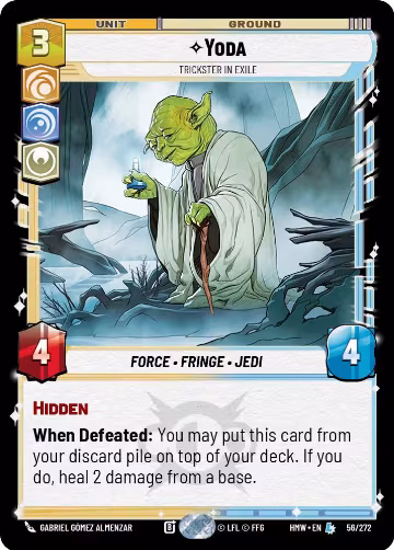 Yoda - Trickster in Exile (56/272), Homeworlds — Star Wars card price