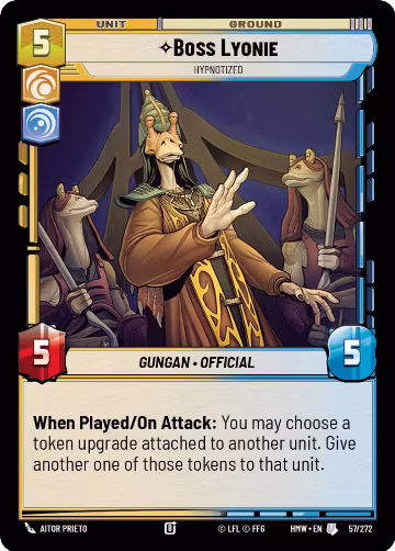 Boss Lyonie - Hypnotized (57/272), Homeworlds — Star Wars card price
