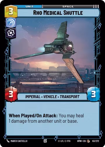 Rho Medical Shuttle (63/272), Homeworlds — Star Wars card price