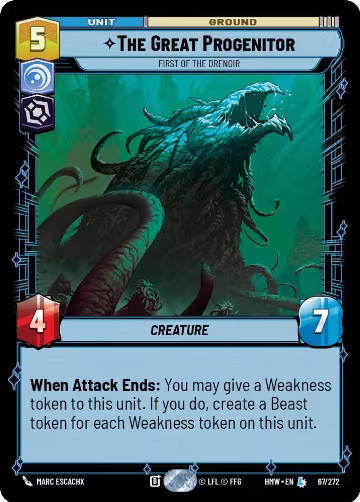 The Great Progenitor - First of the Drengir (67/272), Homeworlds — Star Wars card price
