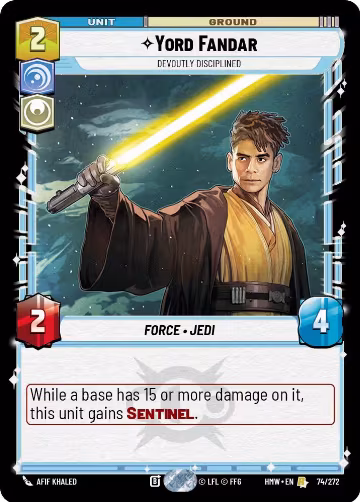 Yord Fandar - Devoutly Disciplined (74/272), Homeworlds — Star Wars card price