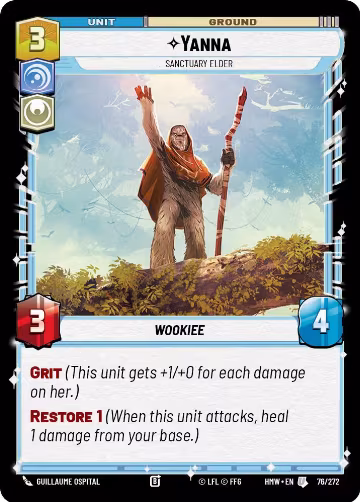 Yanna - Sanctuary Elder (76/272), Homeworlds — Star Wars card price
