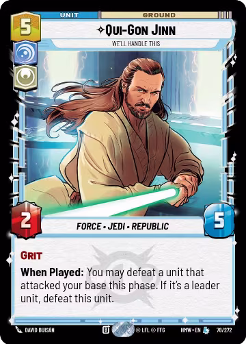 Qui-Gon Jinn - We'll Handle This (78/272), Homeworlds — Star Wars card price