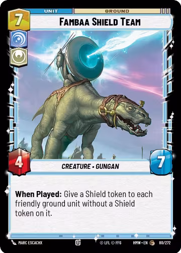 Fambaa Shield Team (80/272), Homeworlds — Star Wars card price