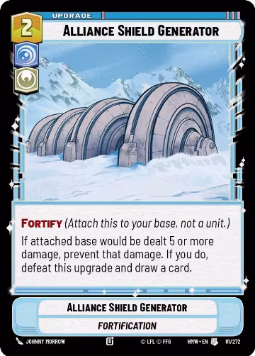 Alliance Shield Generator (81/272), Homeworlds — Star Wars card price