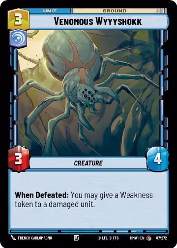Venomous Wyyyshokk (87/272), Homeworlds — Star Wars card price