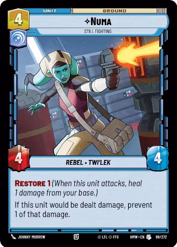 Numa - Still Fighting (88/272), Homeworlds — Star Wars card price