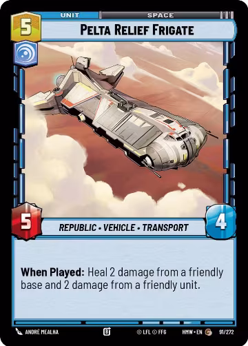 Pelta Relief Frigate (91/272), Homeworlds — Star Wars card price